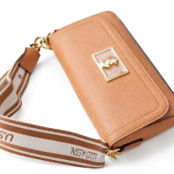 U.S. Polo Assn. Brown Crossbody Bag with Logo Strap - Picture 2 of 2